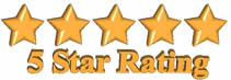 5 Star Rating - Grossbusters Carpet Cleaning